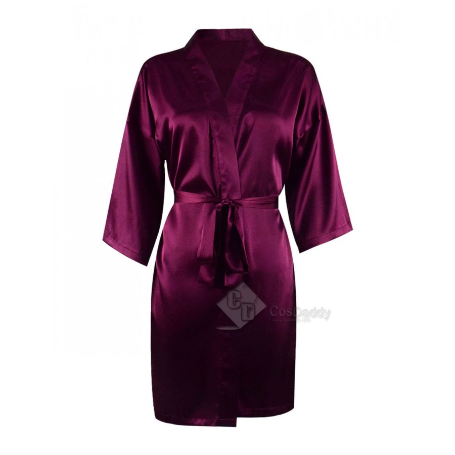 Sexy Luxury Purple Satin Robe And Nighty For Cheap 